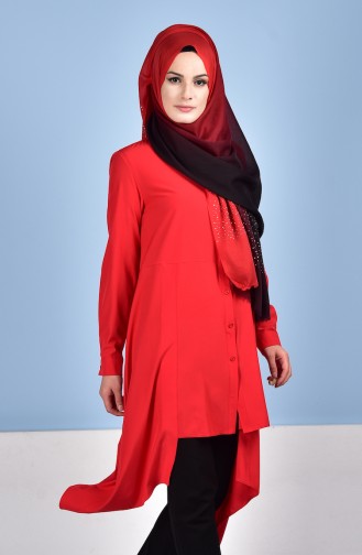 Red Overhemdblouse 0125-01