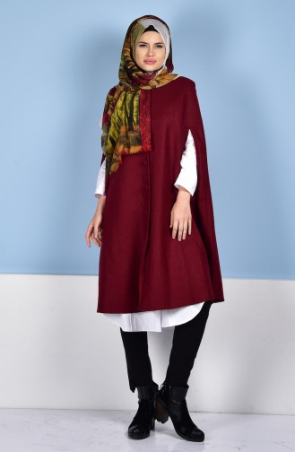 Claret Red Poncho 1105-04