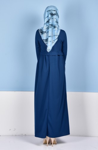 Indigo Hijab Dress 6098A-01