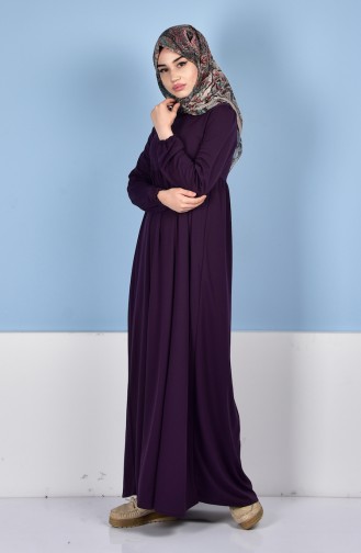 Purple Hijab Dress 72451-07