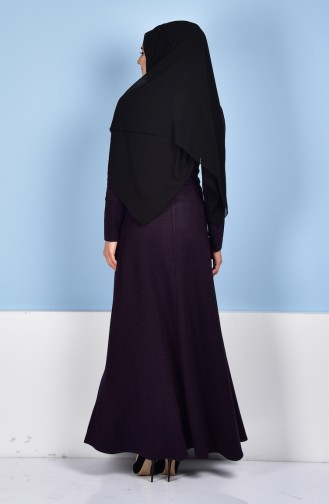 Purple Hijab Dress 4004-03
