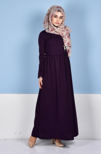 Purple Hijab Dress 6098A-02