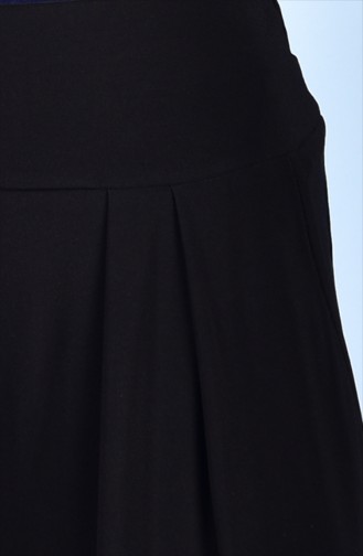 Pantalon Plissé Haute Taille 1014-01 Noir 1014-01