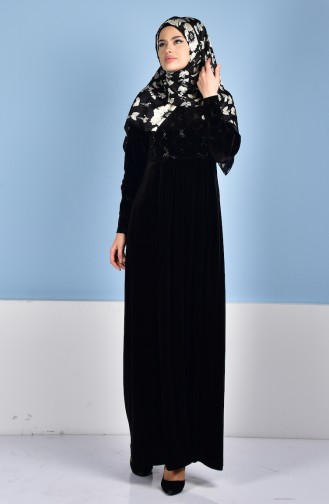Black Hijab Dress 1463-01