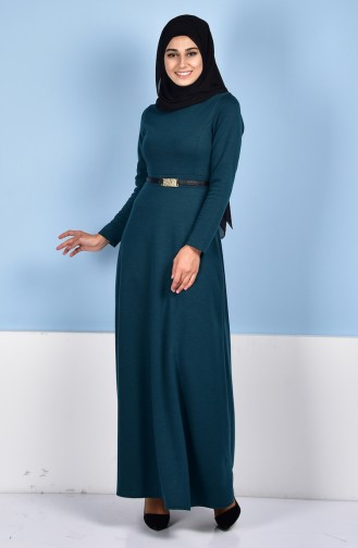 فستان أخضر حشيشي 4004-01