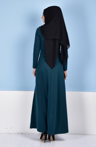 فستان أخضر حشيشي 4004-01