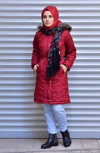 Claret Red Winter Coat 71146-02