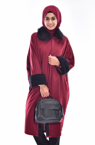 Claret Red Poncho 4003-04