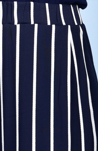 Striped Pants 1006-01 Navy Light Beige 1006-01