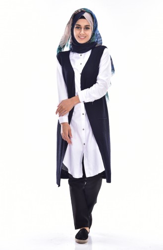 Triko Yelek 1133-02 Lacivert