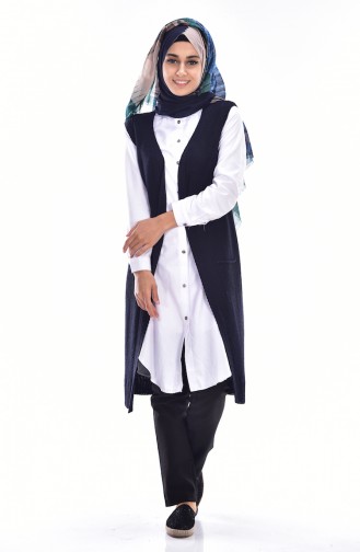 Navy Blue Waistcoats 1133-02