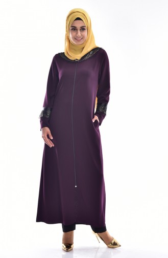 Abaya mit Reißverschluss 99106-02 Lila 99106-02