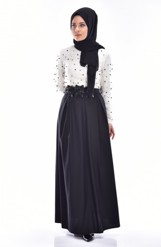 Black Hijab Dress 1729-03