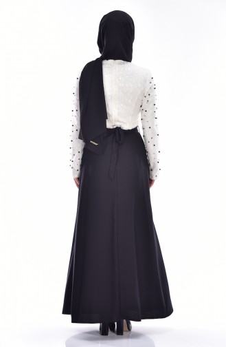 Black Hijab Dress 1729-03
