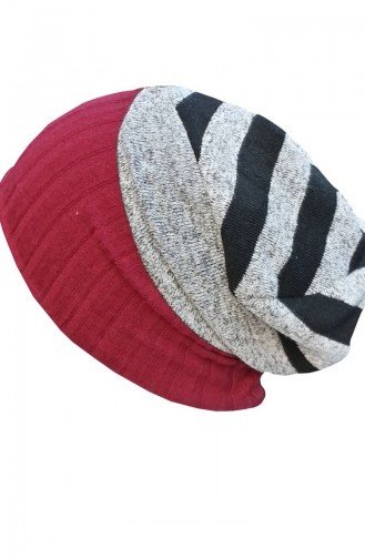 Claret red Hat and bandana models 128