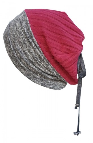 Hat-Beret NS129 Claret Red Gray 129