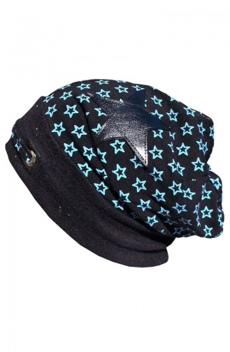 Bonnet-Béret NS136 Noir Turquoise 136