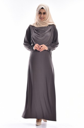 Yarasa Kol Elbise 0556-01 Haki