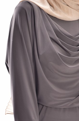 Yarasa Kol Elbise 0556-01 Haki