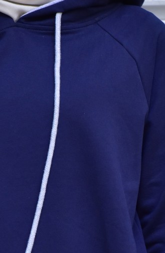 Kapüşonlu Spor Elbise 0007-01 Lacivert