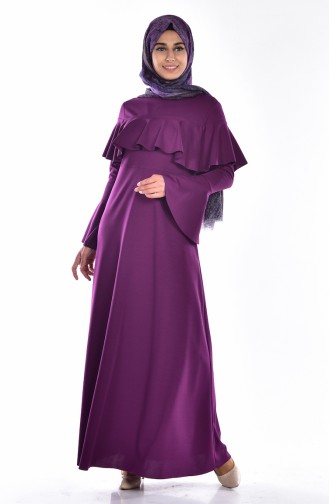 Purple Hijab Dress 4002-04