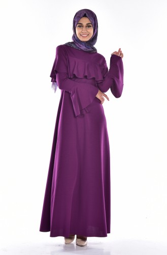 Purple Hijab Dress 4002-04