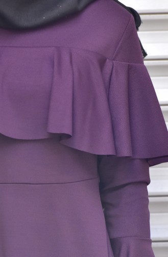 Purple Hijab Dress 8088-07