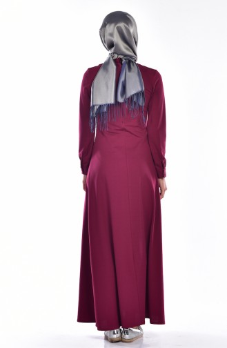 Plum Hijab Dress 4417-02