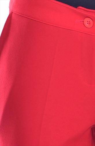 Dar Paça pantolon 2215-02 Kırmızı