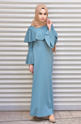 Petrol Hijab Dress 8088-08
