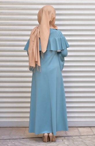 Petrol Hijab Dress 8088-08