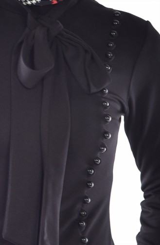 Robe Col Cravate 4417-03 Noir 4417-03