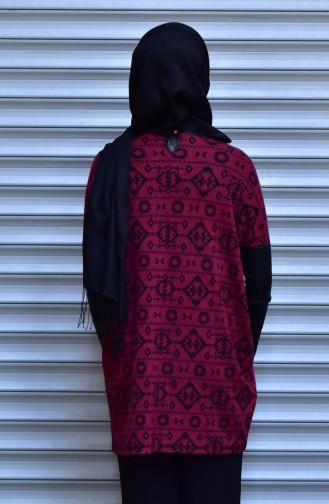 Tunique Détail Cuir 0109-01 Plum 0109-01