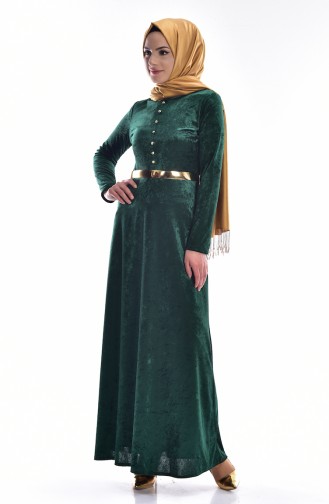 فستان أخضر حشيشي 3183-02