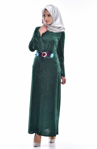 Green Hijab Dress 3202-06