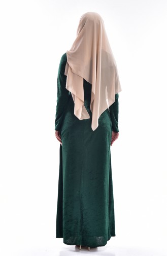 Green Hijab Dress 3207-06