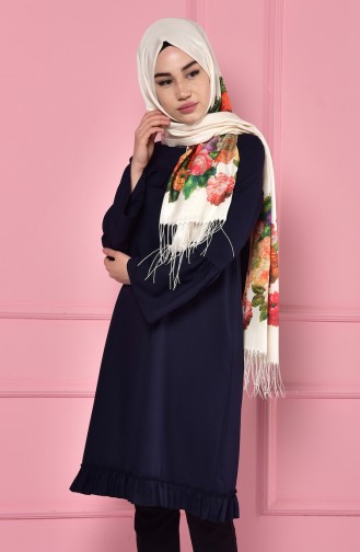İspanyol Kol Tunik 1481-02 Lacivert