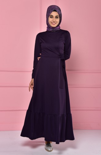 Purple Hijab Dress 4133-04