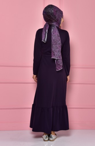 Purple Hijab Dress 4133-04