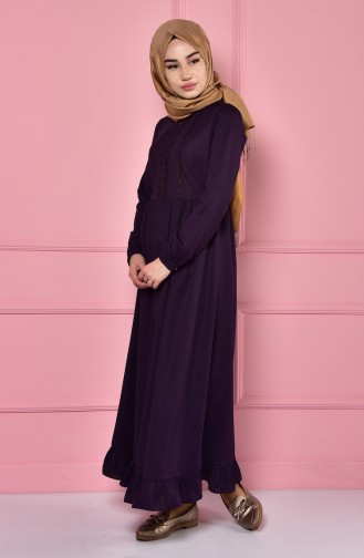 Purple Hijab Dress 6100A-02