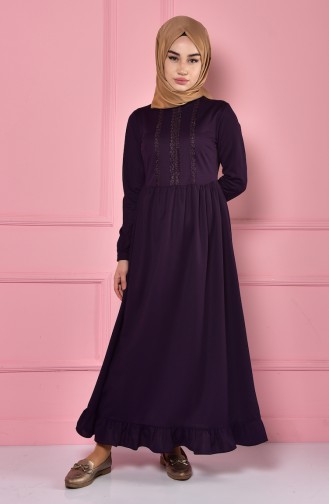 Purple Hijab Dress 6100A-02