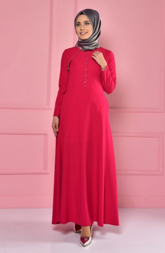 Vermilion Hijab Dress 4418-04