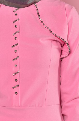 Sugar Pink Hijab Dress 4418-07