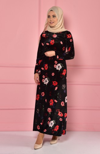 Black Hijab Dress 0456-02
