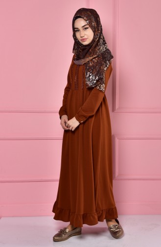 Tan Hijab Dress 6100A-04