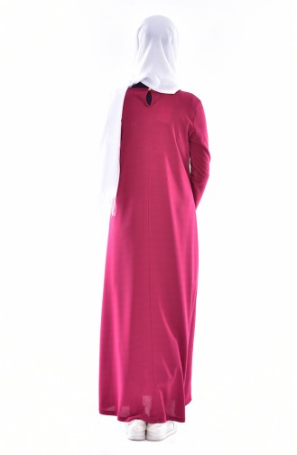 Fuchsia Hijab Dress 2118-04