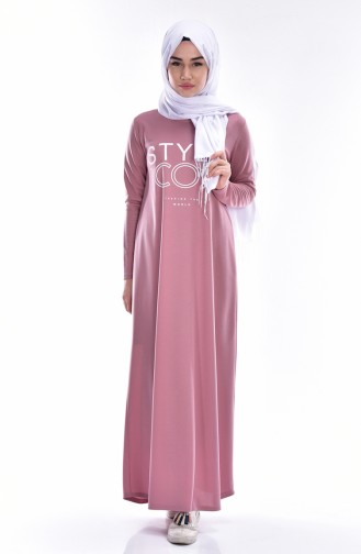 Dusty Rose Hijab Dress 2118-03