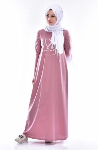 Dusty Rose Hijab Dress 2118-03