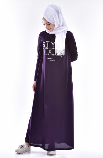 Purple Hijab Dress 2118-02