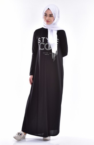 Black Hijab Dress 2118-01